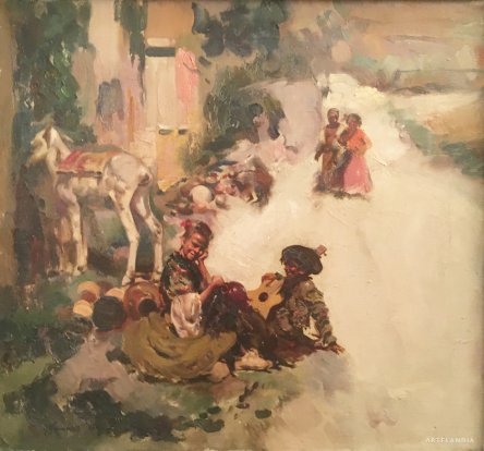 José Navarro Llorens - Gitanos descansando