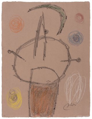 Joan  Miró - Personaje delante de la luna